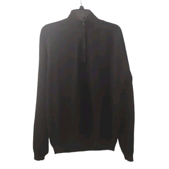 Quarter Zip Pullover‎ Sweater Palm Tree Logo Black Casual Comfy Size? - Picture 1 of 7